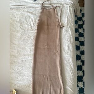 Bodycon stretchable open back dress